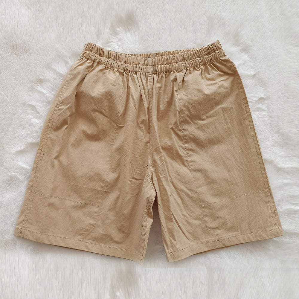 SS0106 girl boys shorts cotton solid brown pocket preorder 20230617 preorder