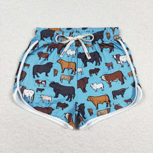 SS0129 adult shorts western cow RTS 202401