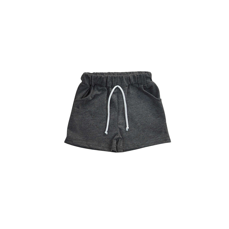 SS0132 grey drawstring boy shorts cotton new preorder