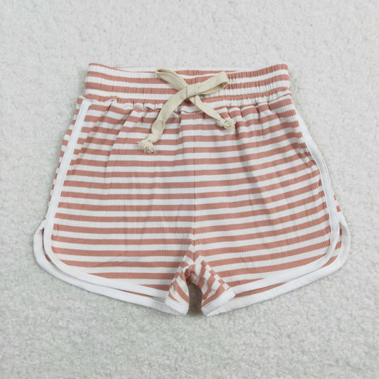 SS0211 stripe girl cotton sports shorts 202401 RTS