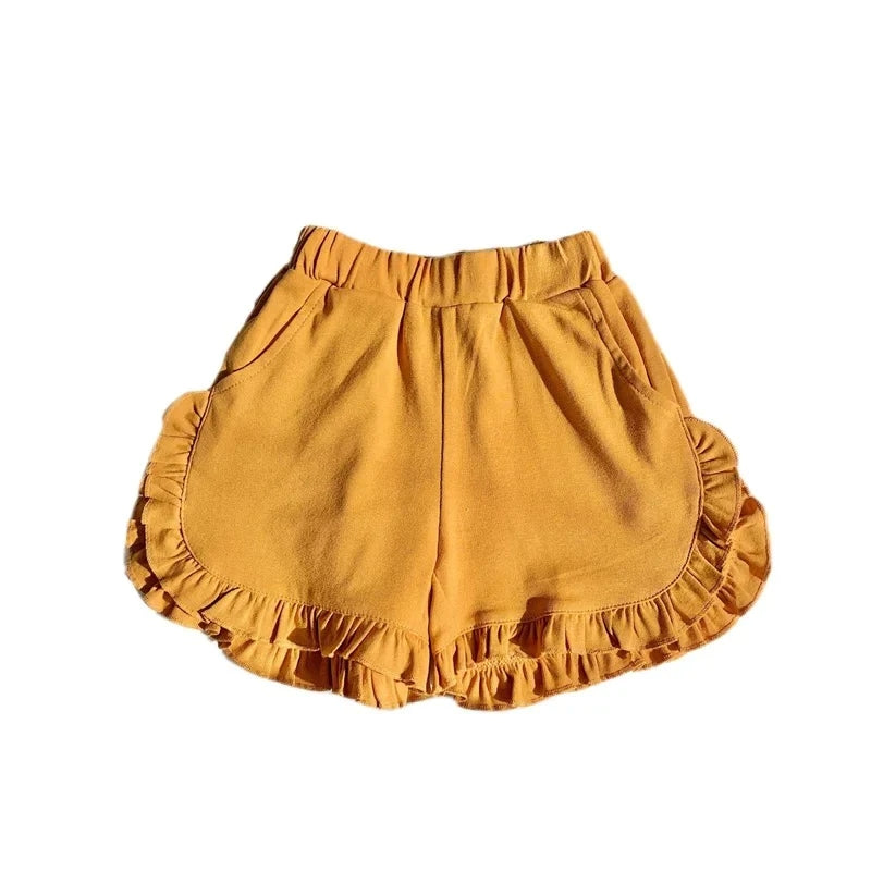 SS0236 girl solid cotton shorts preorder 202402