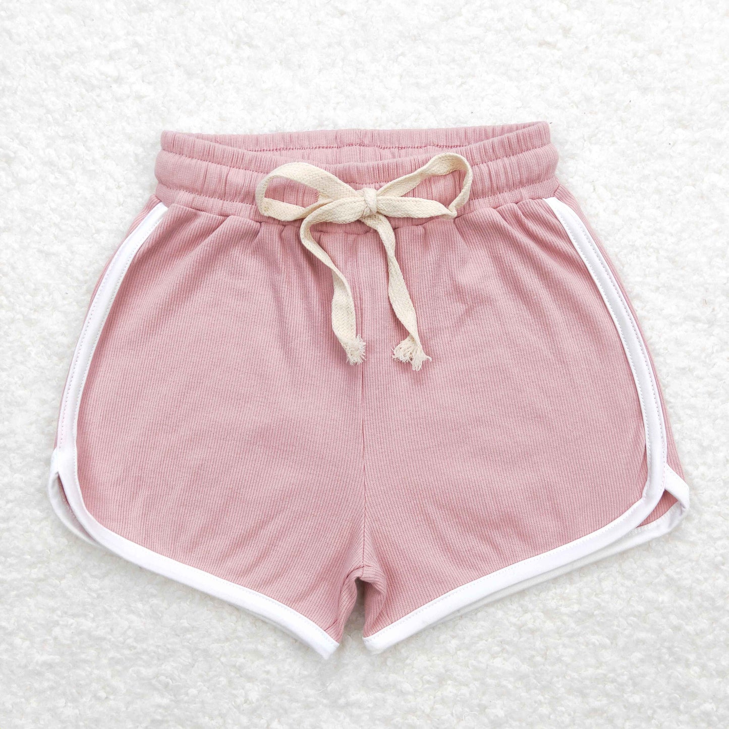 SS0292 light pink cotton solid girl shorts 202404 RTS