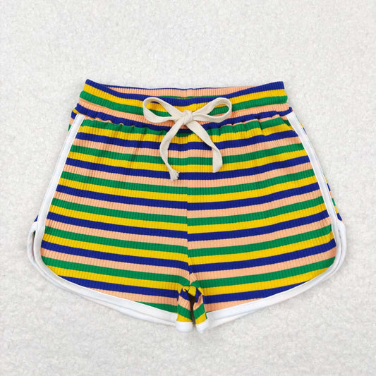 SS0339 stripe girls cotton sports shorts RTS 202405