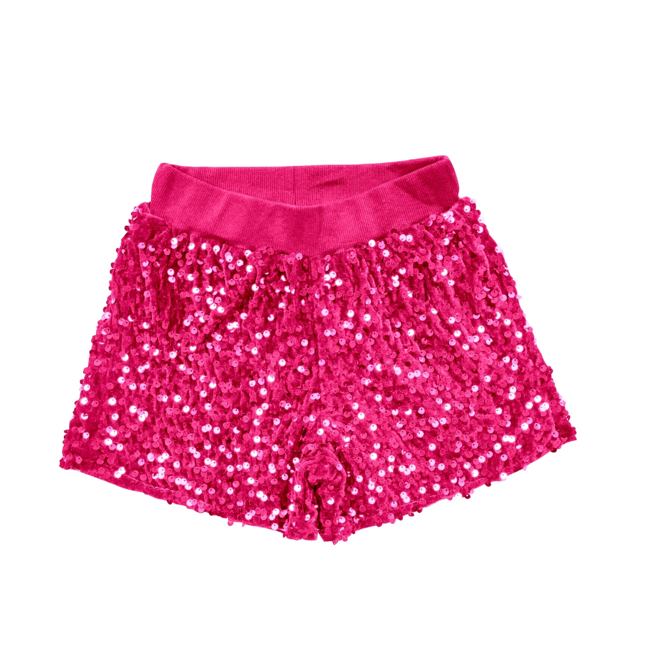 SS0351 girl hot pink sequin girl shorts 202406 rts