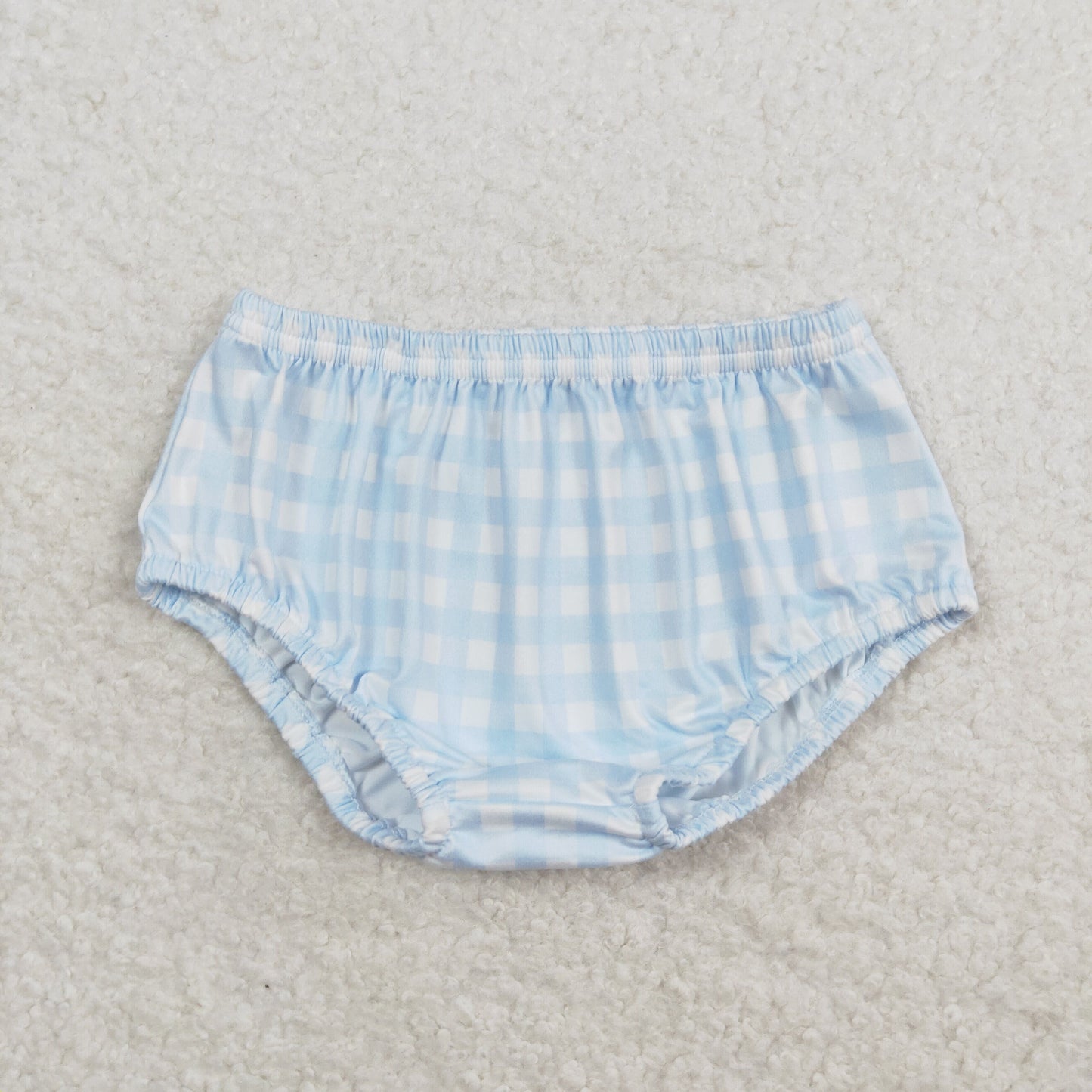 SS0352 Bummies checkerboard blue girl boy bloomer shorts 202405 RTS