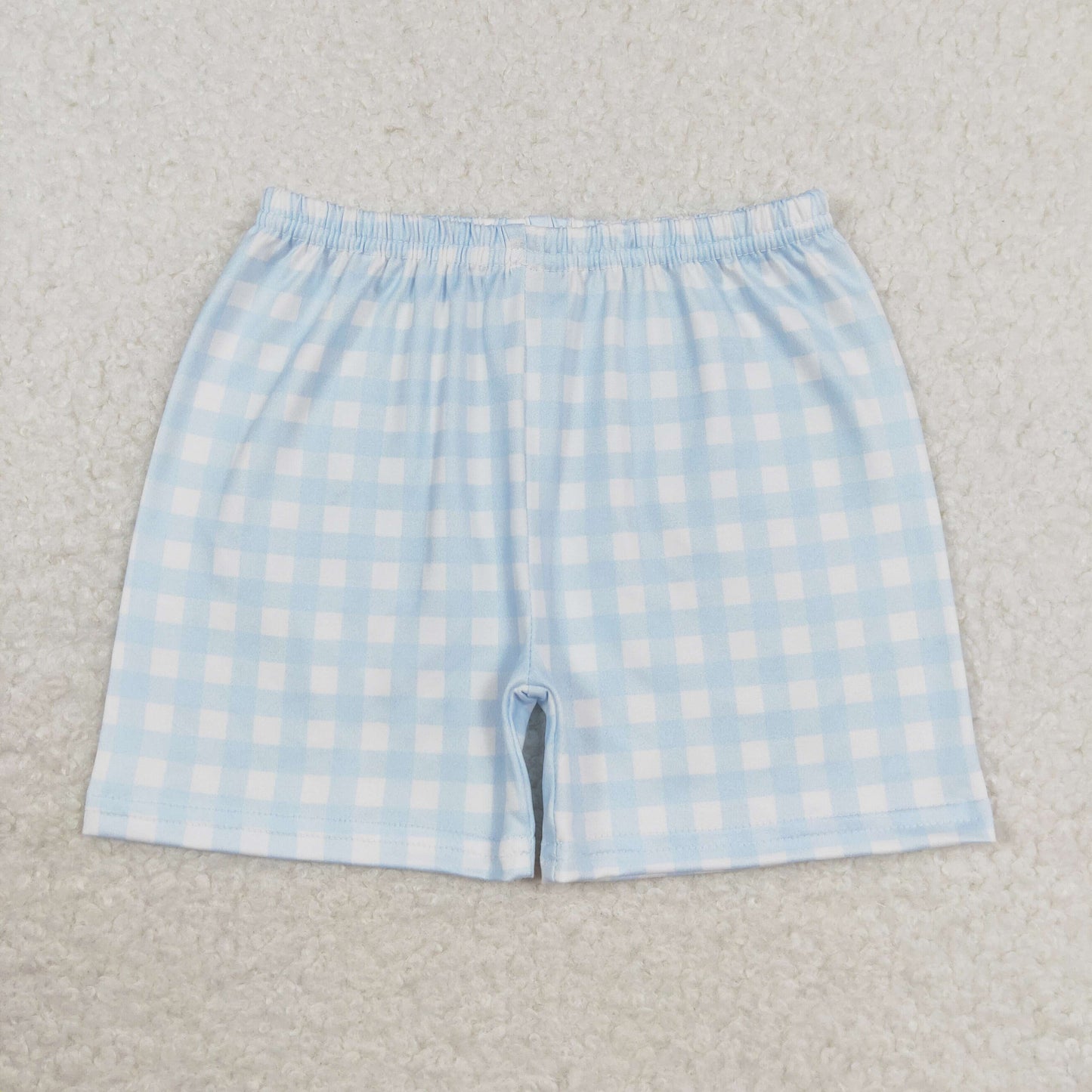 SS0352 Bummies checkerboard blue girl boy bloomer shorts 202405 RTS