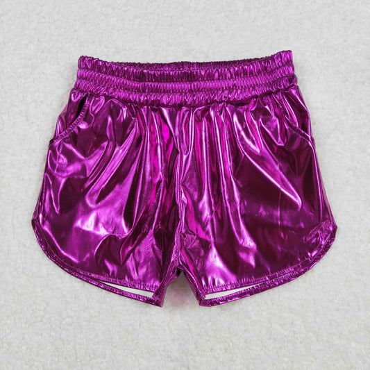 SS0412 western purple  glitter sparkling girl shorts 202502 RTS