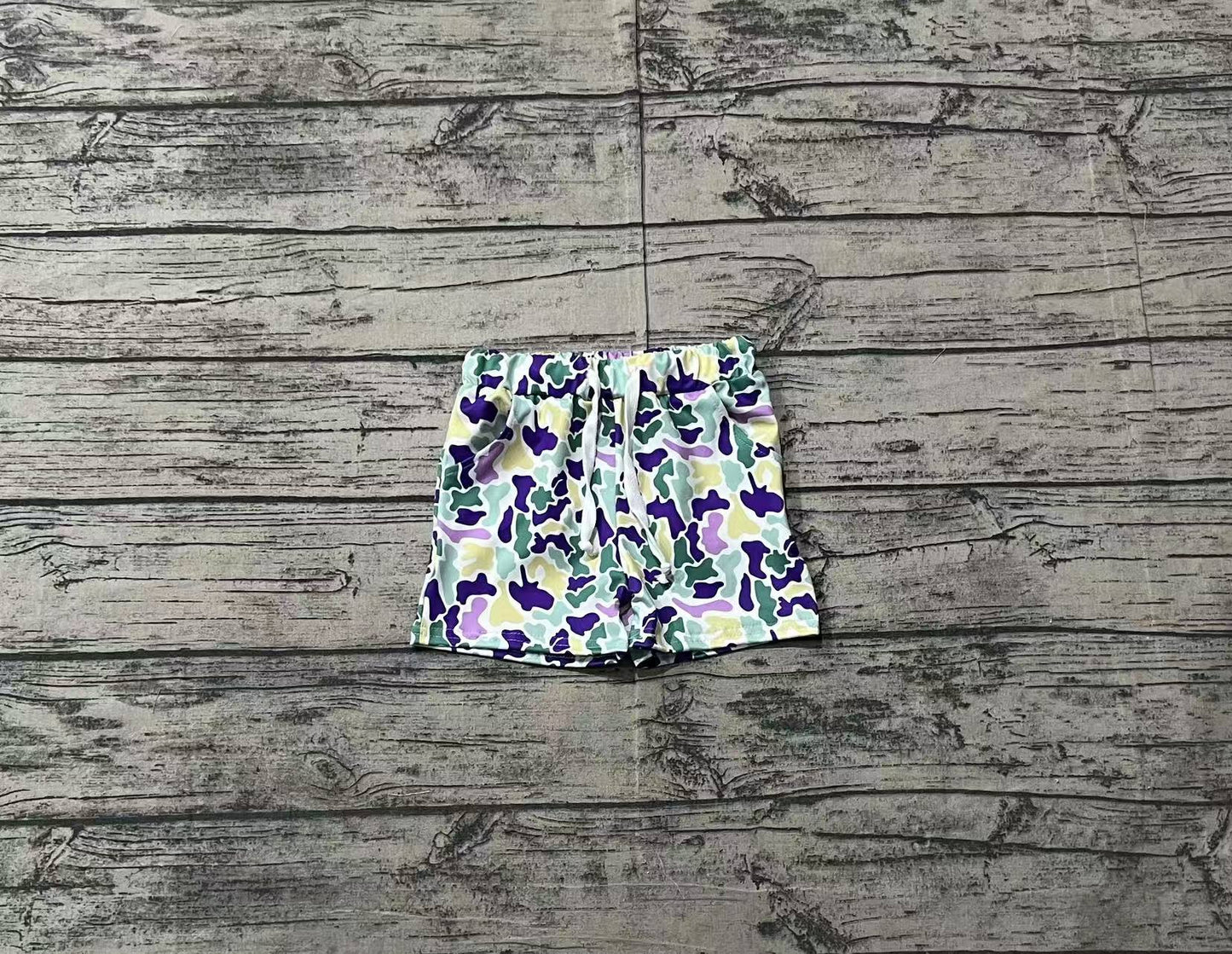 SS0433 Mardi Gas purple camo western girl shorts 202412 preorder