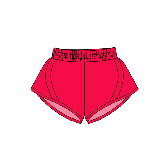SS0498 yoga red girl shorts 202503 preorder
