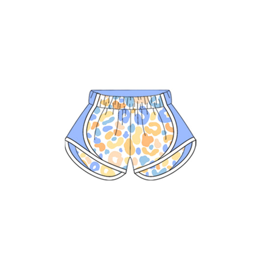 SS0527 leopard blue butterfly shorts western girl kids shorts outfit 202503 preorder