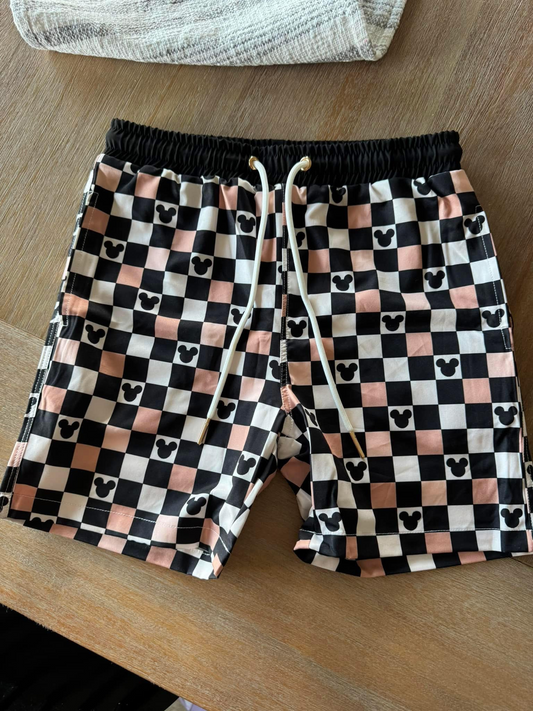 SS0531  mouse checkerboard girl kids shorts 202503 preorder