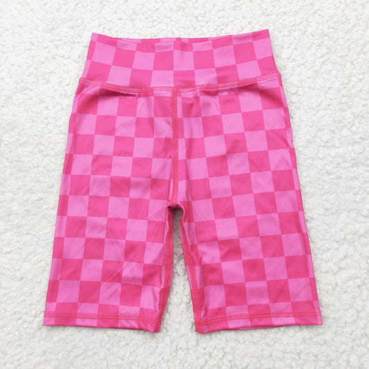 SS0538 checkerboard girl kids shorts 202505 RTS