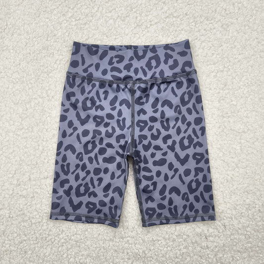 SS0539 yoga leopard girl kids shorts 202504 RTS