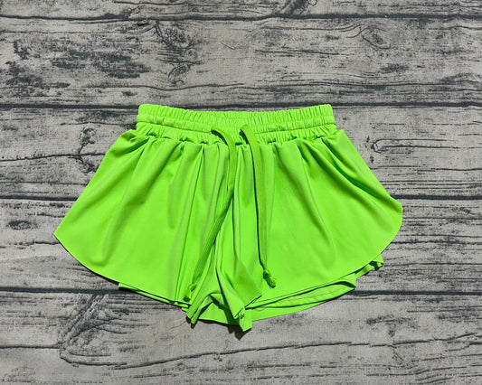 SS0548 yoga solid color  real drawstring girl kids shorts 202505 preorder