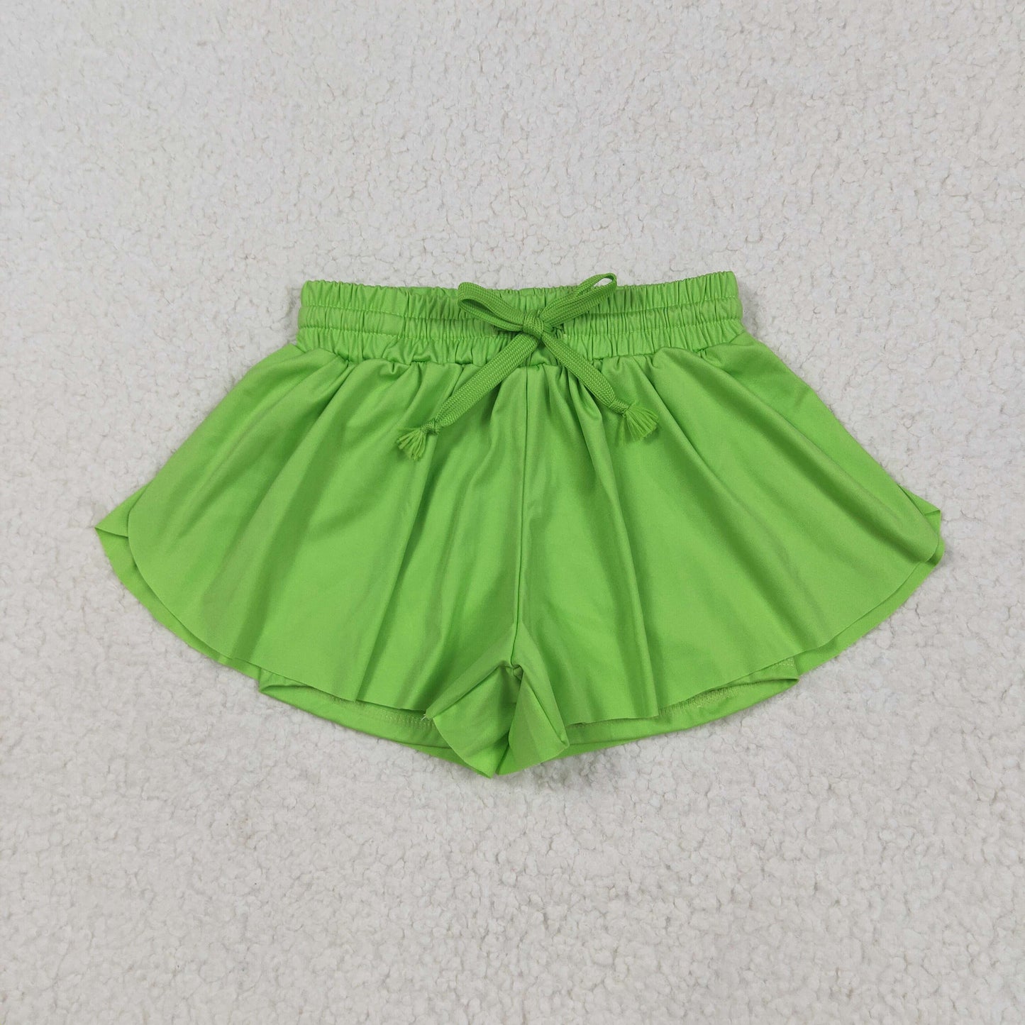SS0548 yoga solid color  butterfly shorts real drawstring girl kids shorts 202505 RTS