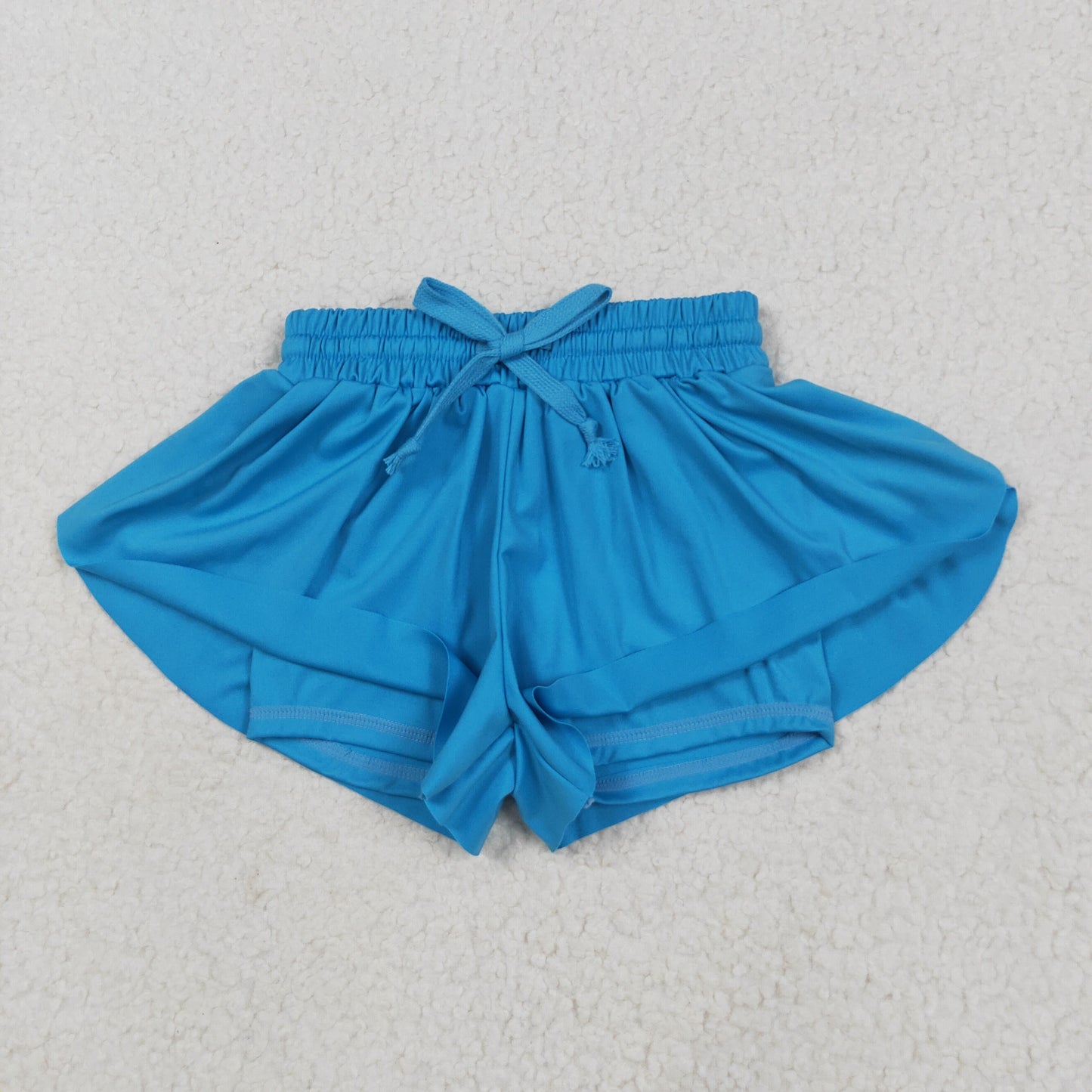 SS0549 RTS yoga solid color  butterfly shorts real drawstring girl kids shorts 202505