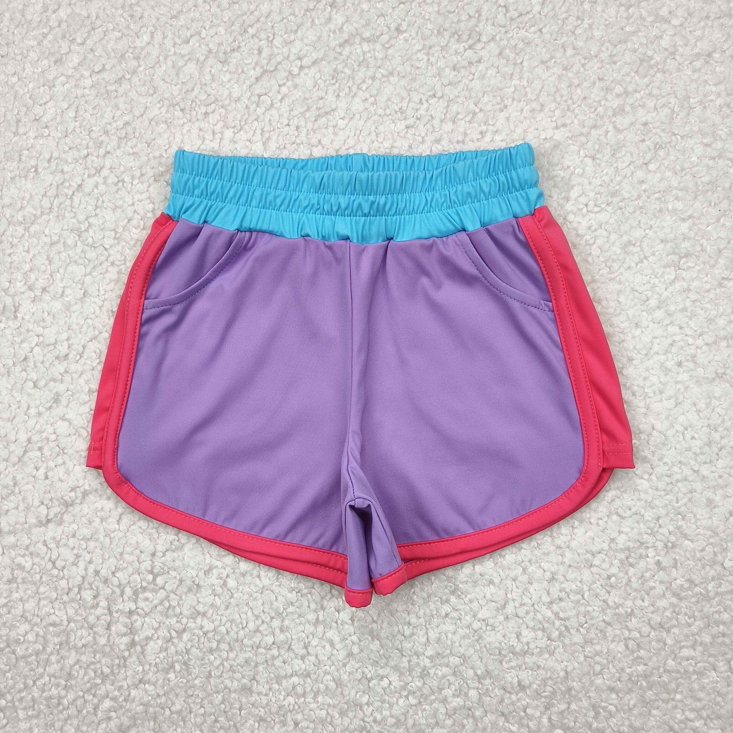 SS0555 solid yoga  girl shorts 202504 RTS