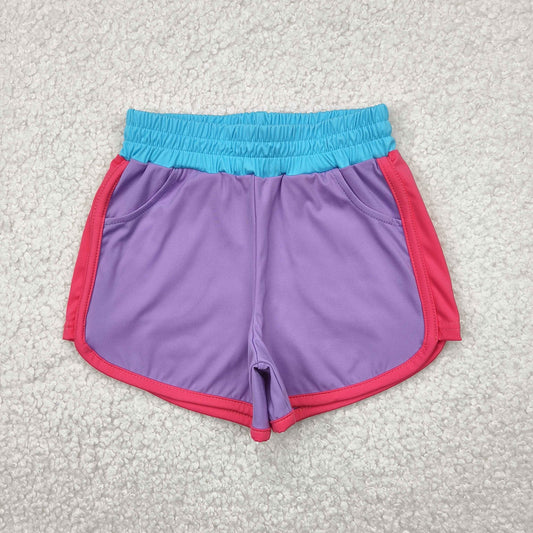SS0555 solid yoga  girl shorts 202504 RTS