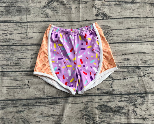 SS0572 YOGA-XS-4XL Ice cream western girl kids shorts outfit 202504 PREORDER