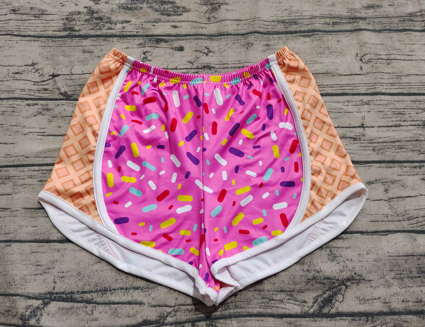 SS0574 Adult ice cream butterfly shorts women ice cream drip shorts mama sibling preorder