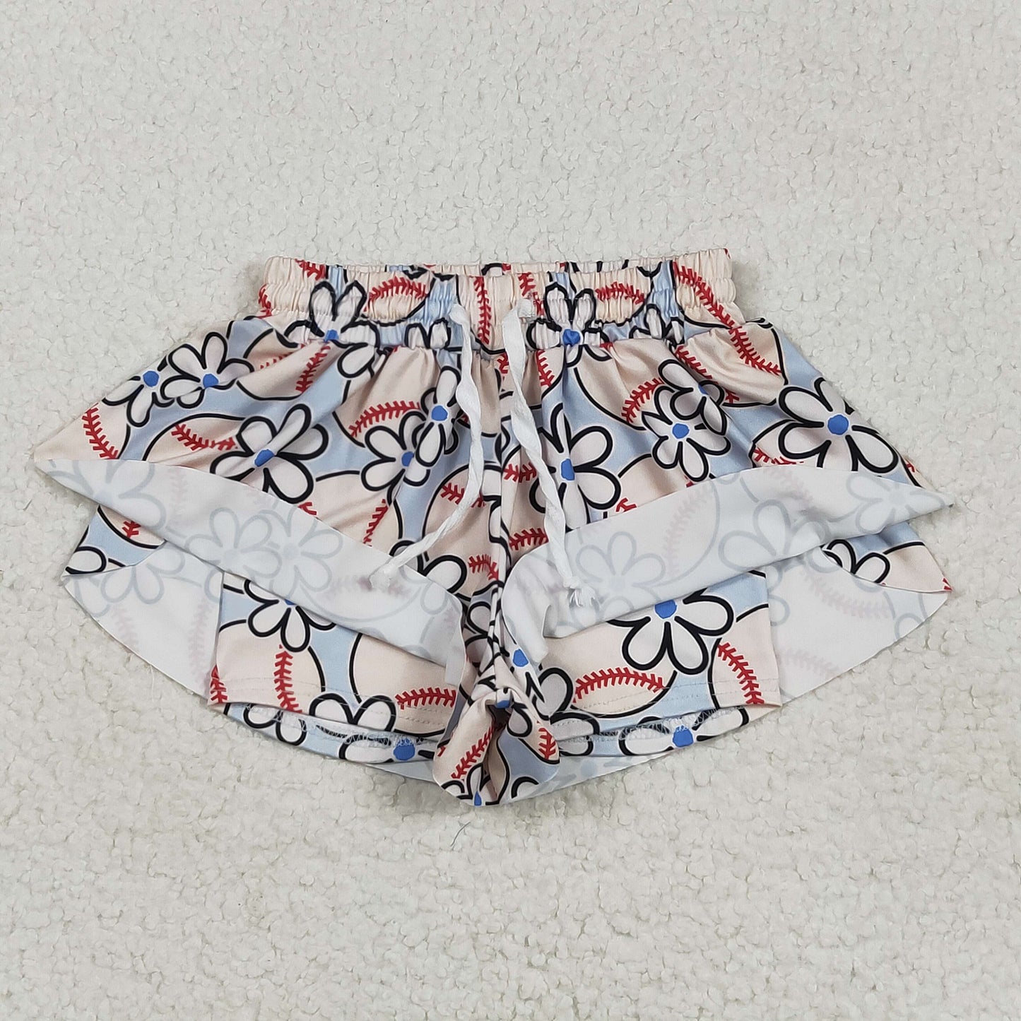 SS0581 baseball girl kids shorts skirt 202505 rts
