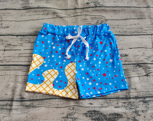 SS0611   4th July boy splatter ice cream drip shorts 202505 preorder