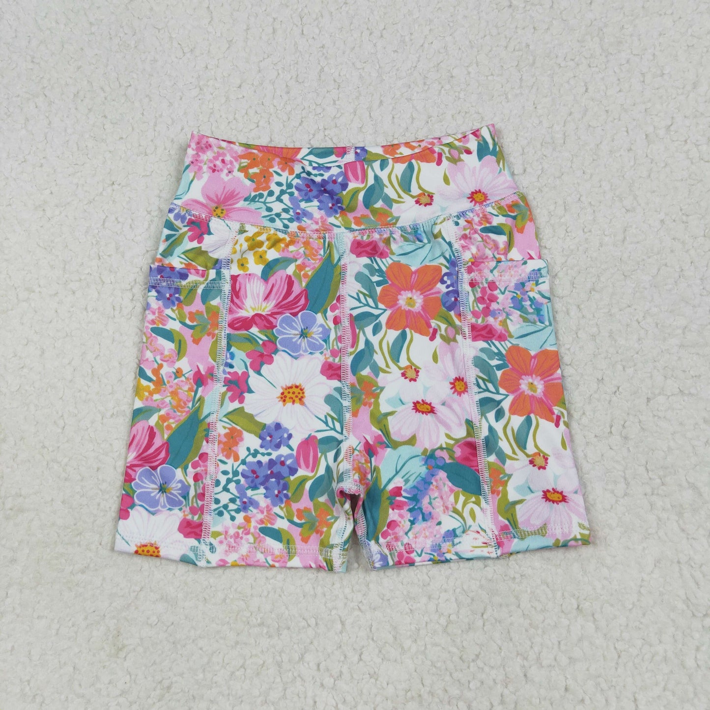 SS0614 yoga girl flower shorts 202507 RTS