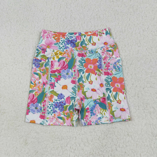 SS0614 yoga girl flower shorts 202507 RTS