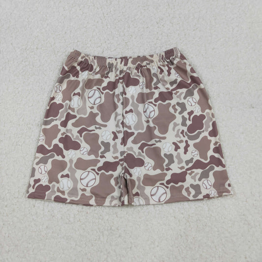 SS0654  Football softball boy camo baseball shorts 202510 RTS