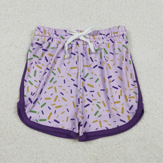 SS0656 purple  boy splatter ice cream drip shorts 202510 RTS