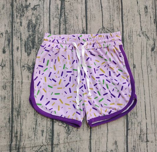 SS0656 purple  boy splatter ice cream drip shorts 202509 preorder