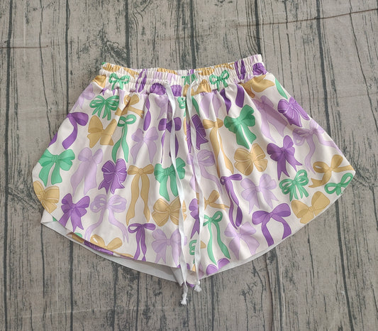 SS0681 adult yoga Mardi Gras shorts women 202511  preorder sibling