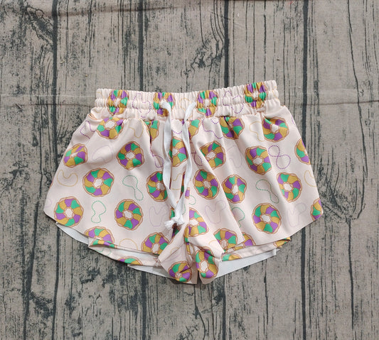 SS0683  Mardi Gras  yoga girl kids shorts 202511 preorder