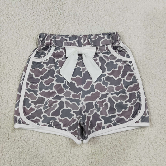 SS0688 Camo yoga girl kids shorts 202608 RTS