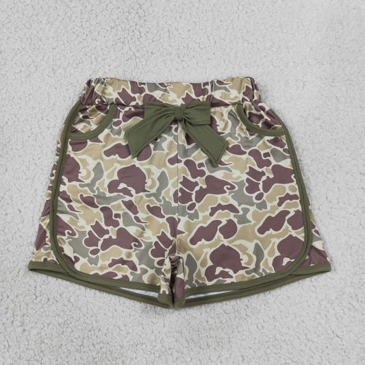 SS0690 Camo yoga girl kids shorts 202608 RTS
