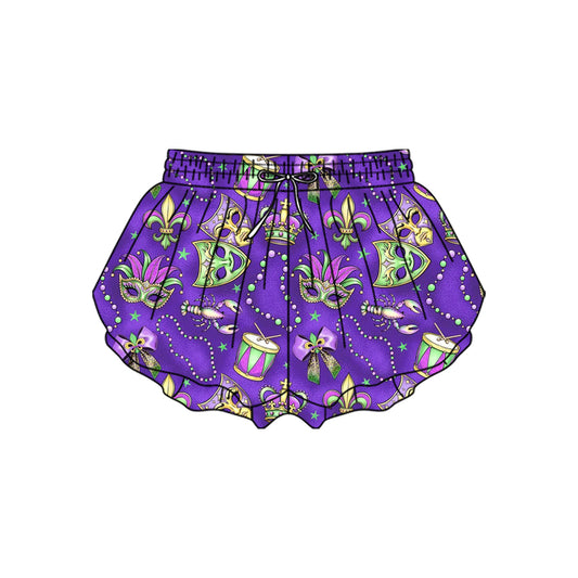 SS0701 yoga  Mardi Gras shorts girl kids shorts 202510 preorder