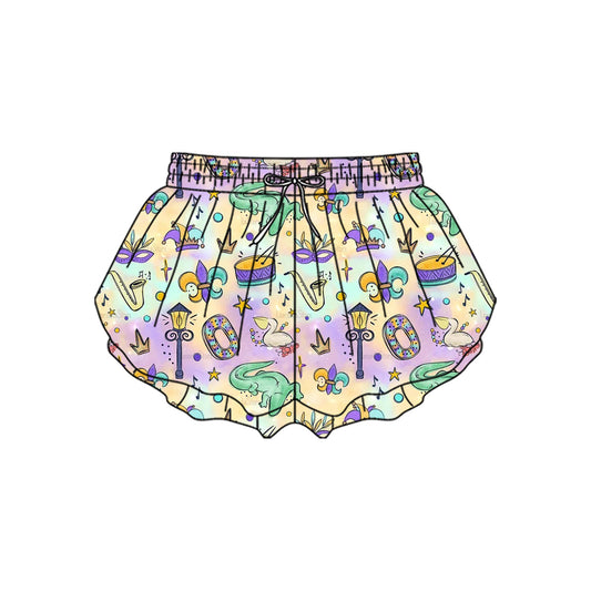 SS0702 yoga  Mardi Gras shorts girl kids shorts 202510 preorder