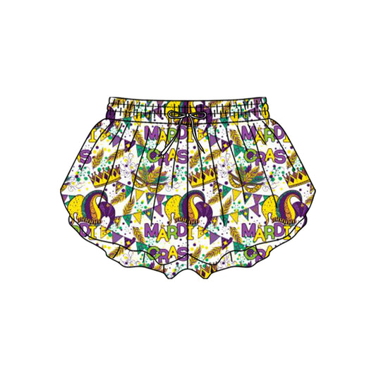SS0705 yoga bow Mardi Gras shorts girl kids shorts 202510 preorder