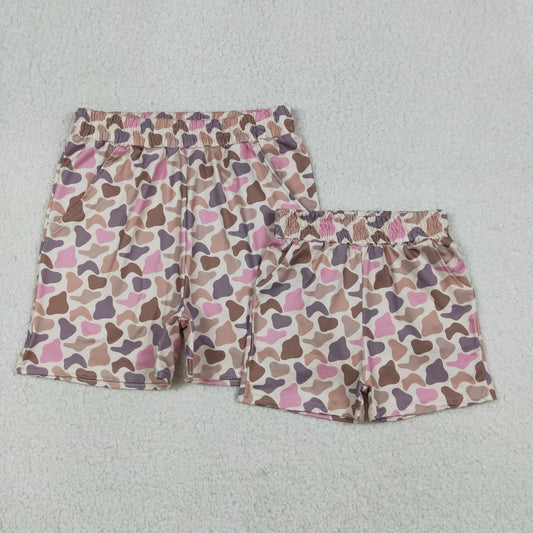 SS0757 pink girl camo  shorts 202512 RTS