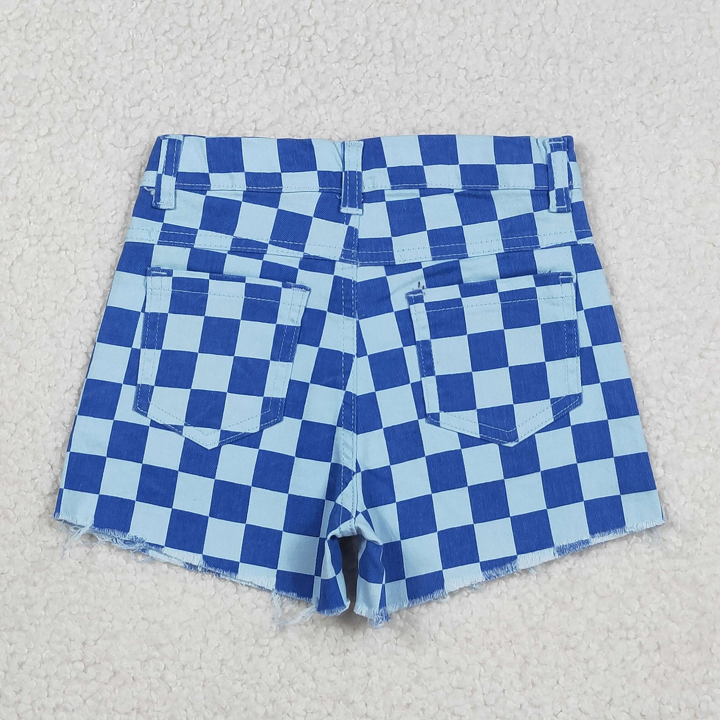 SS0763 denim checkerboard JEANS shorts 202512  RTS