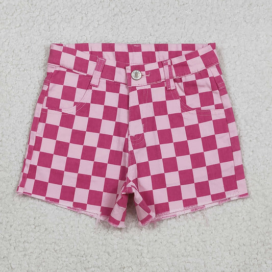 SS0764 denim checkerboard JEANS shorts 202512  RTS