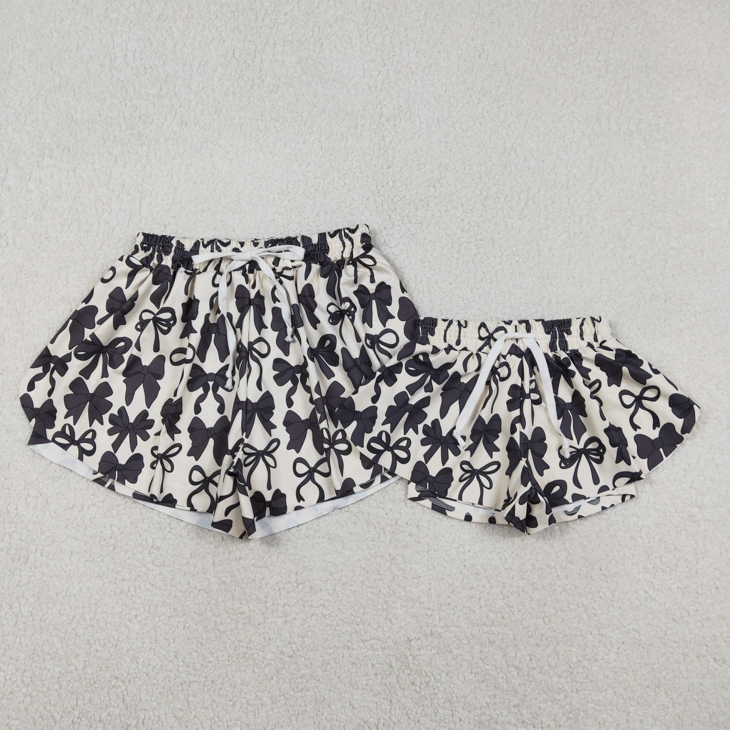 SS0765 adult black bow shorts women 202512 RTS  sibling