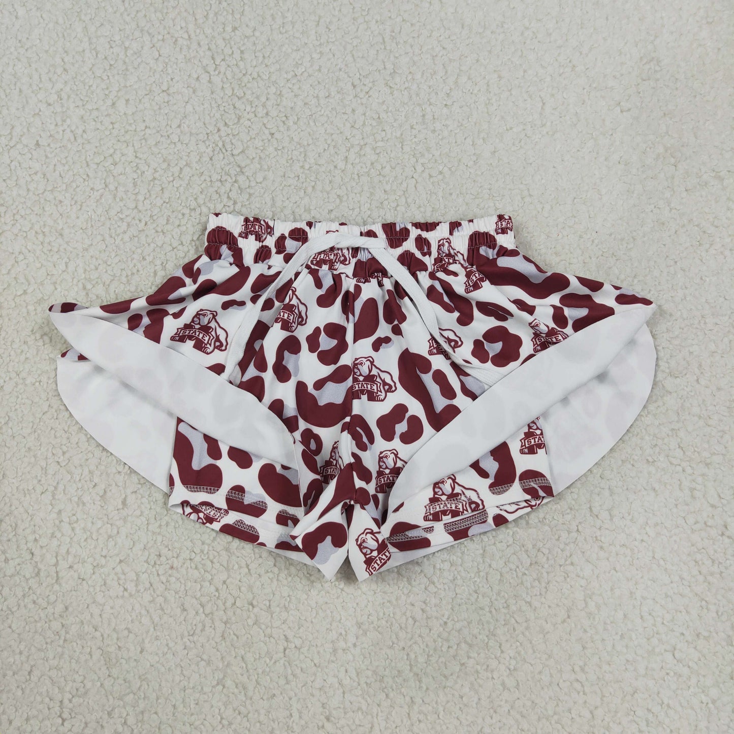 SS0820 state team bear yoga girl  camo  shorts 202608 RTS