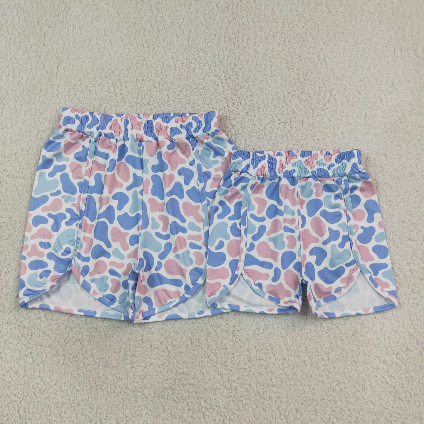 SS0856 Camo blue girl kids shorts 202608 RTS