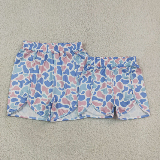 SS0856 Camo blue girl kids shorts 202608 RTS