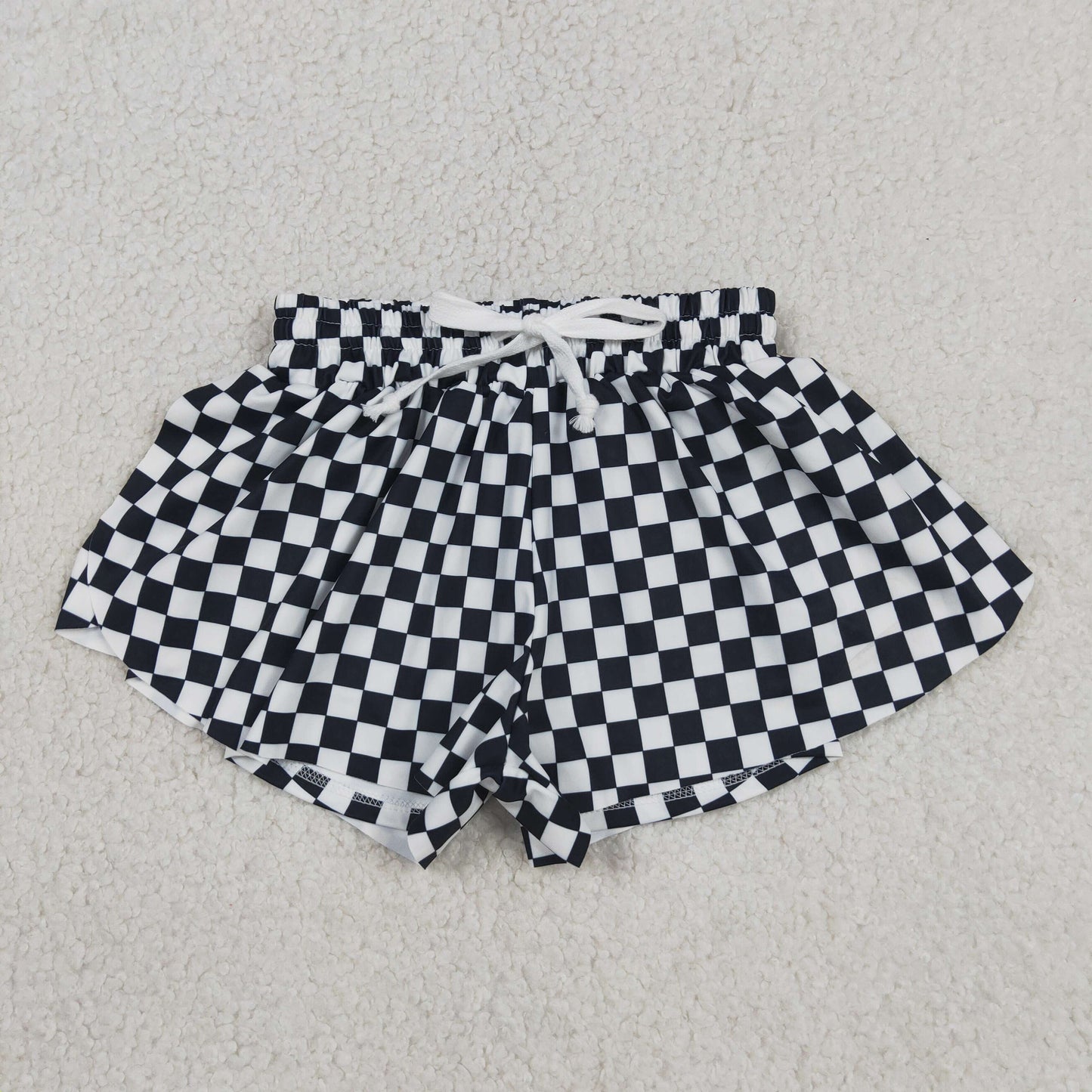 SS0865 yoga checkboard girl  camo  shorts 202604  RTS