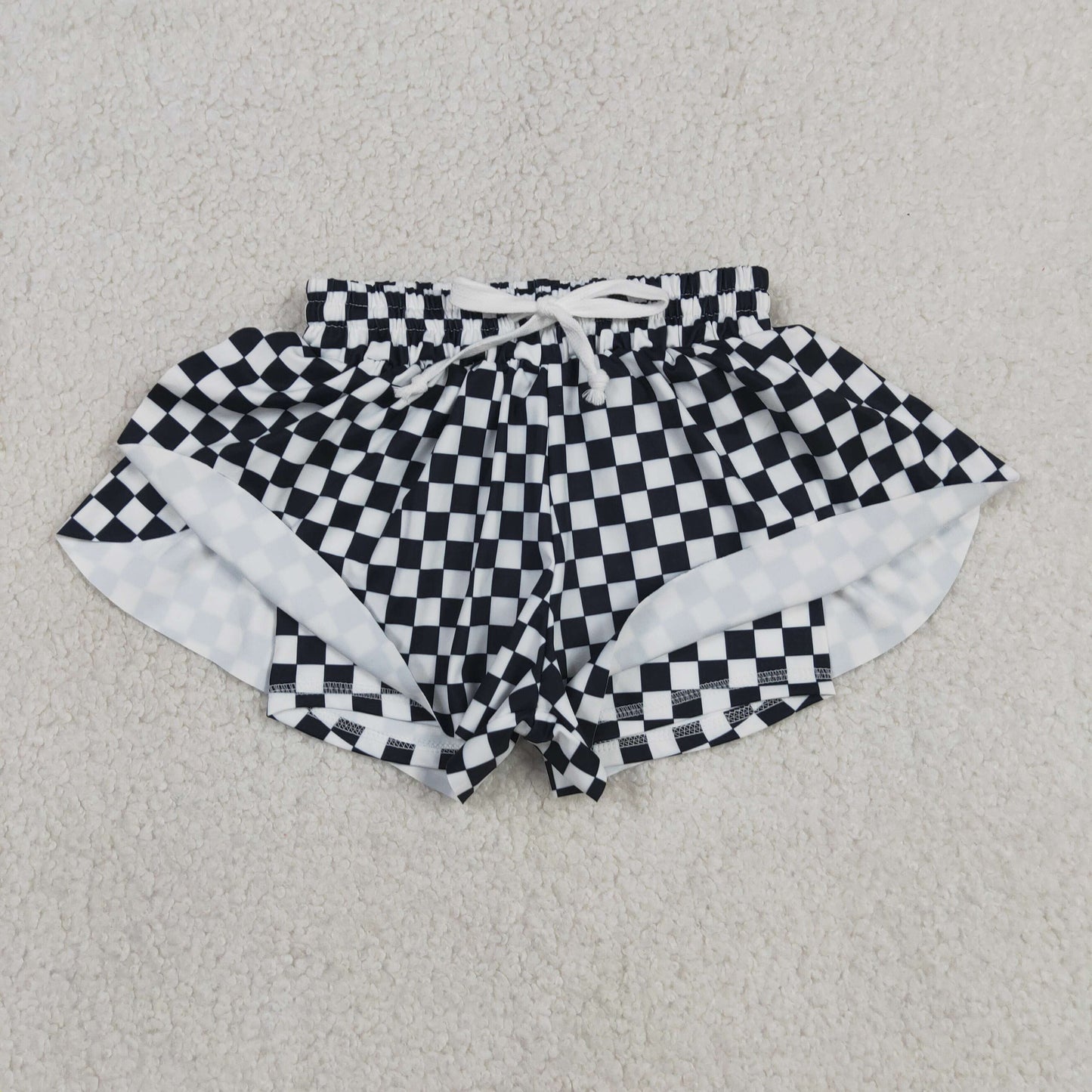 SS0865 yoga checkboard girl  camo  shorts 202604  RTS