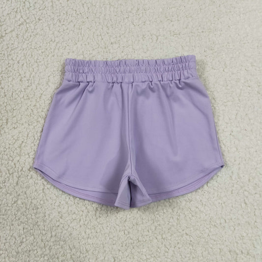 SS0895  solid purple girl yoga shorts 202607 RTS