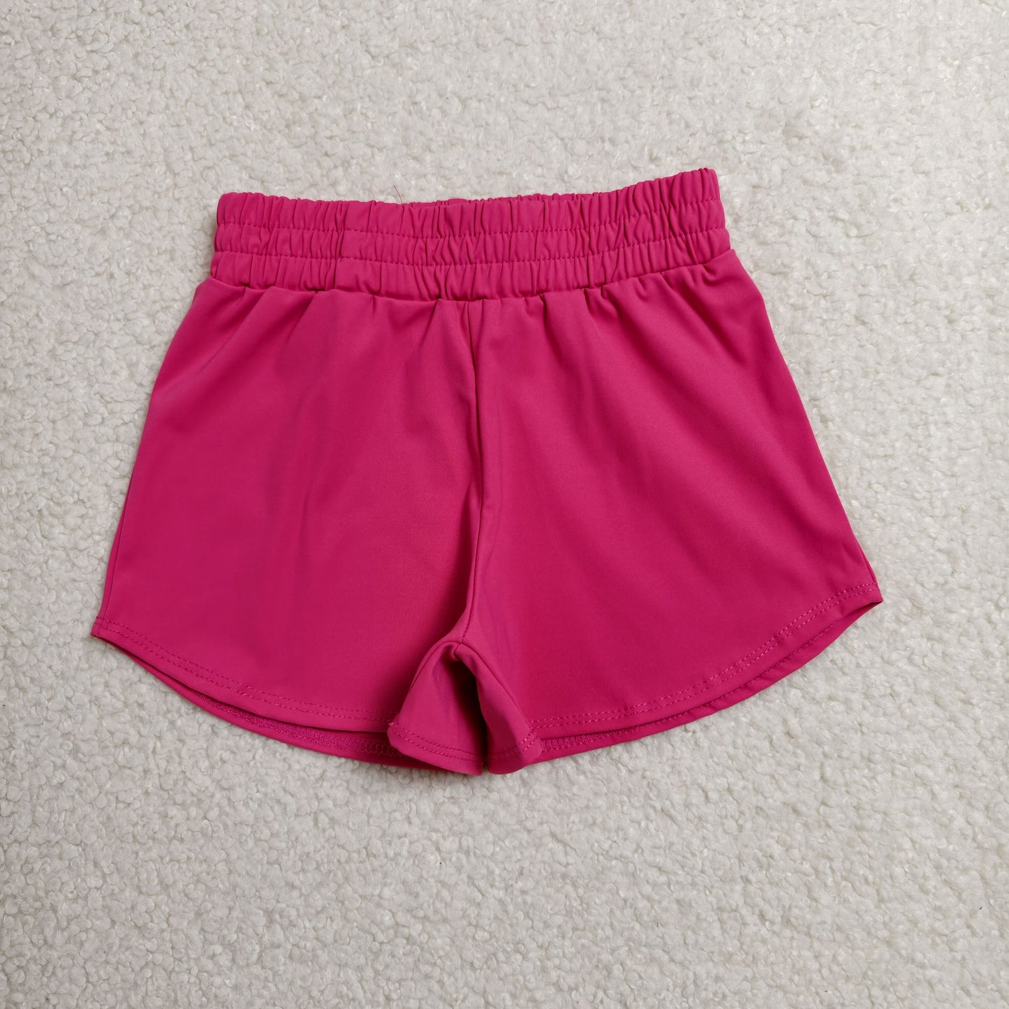 SS0900  hot pink solid girl yoga shorts 202607 RTS