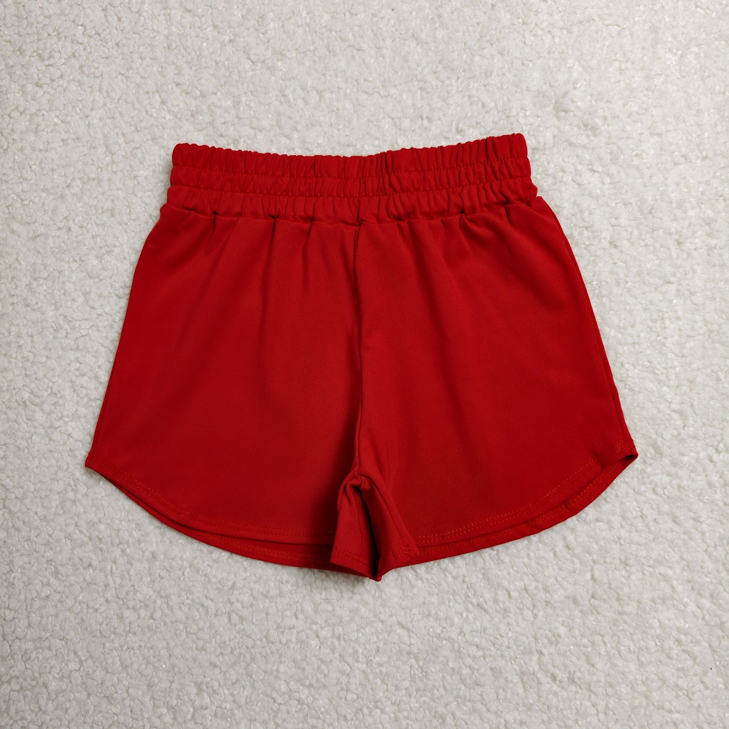 SS0901 red solid girl yoga shorts 202607 RTS